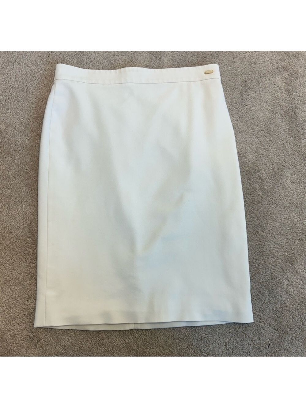 Gucci ivory white pencil skirt stretch lined Sz 46